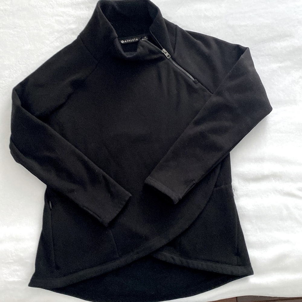 Athleta Polartec Sweatshirt, Black, Size Medium